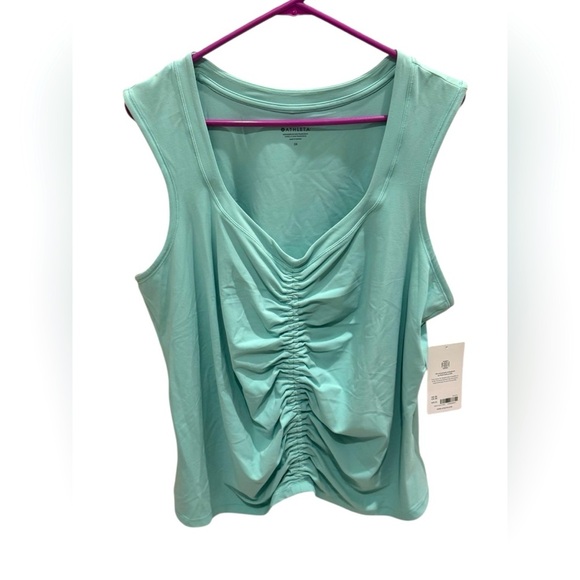 Athleta Cinch Tank Turquoise Blue Tiffany Sleeveless Workout Size 3X New - Picture 1 of 5